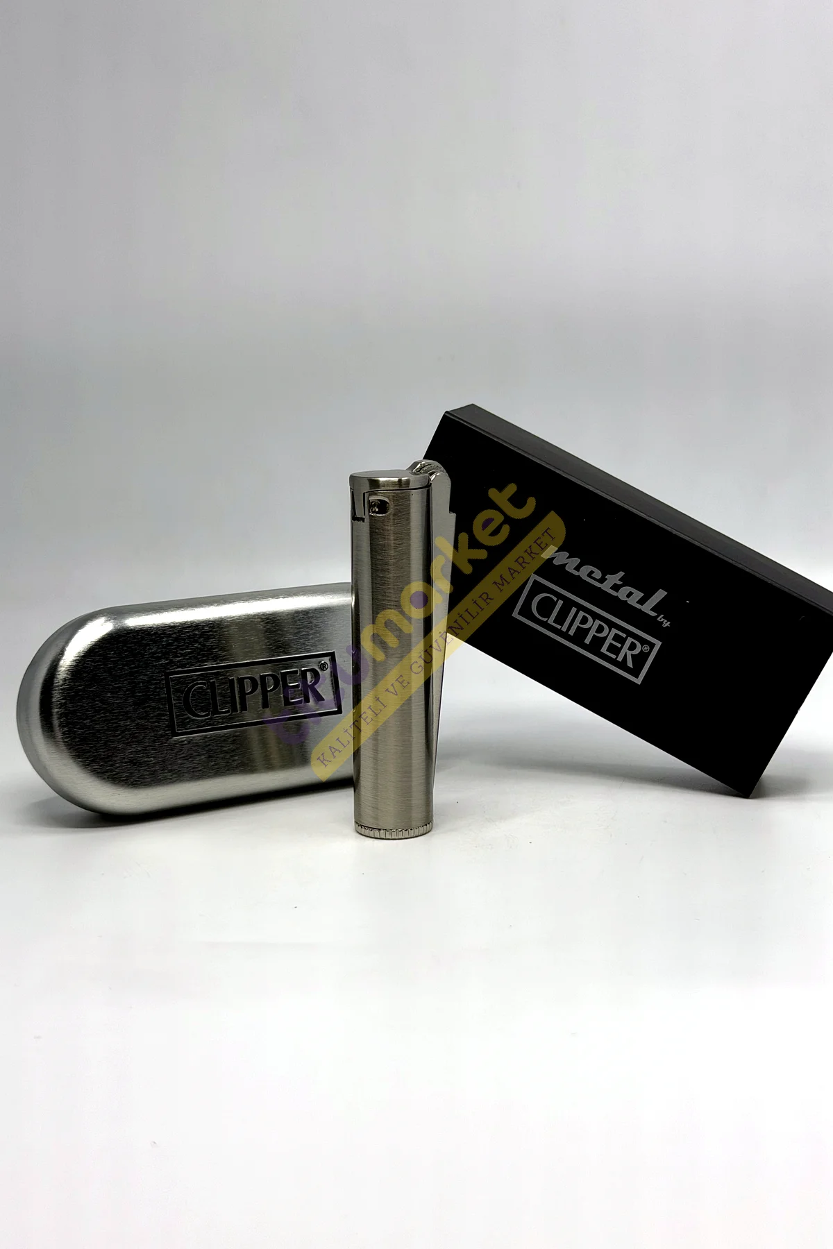 Clipper Kişiye Özel İsimli Benzinli Gümüş Mat Full Metal Çakmak - 2. görsel