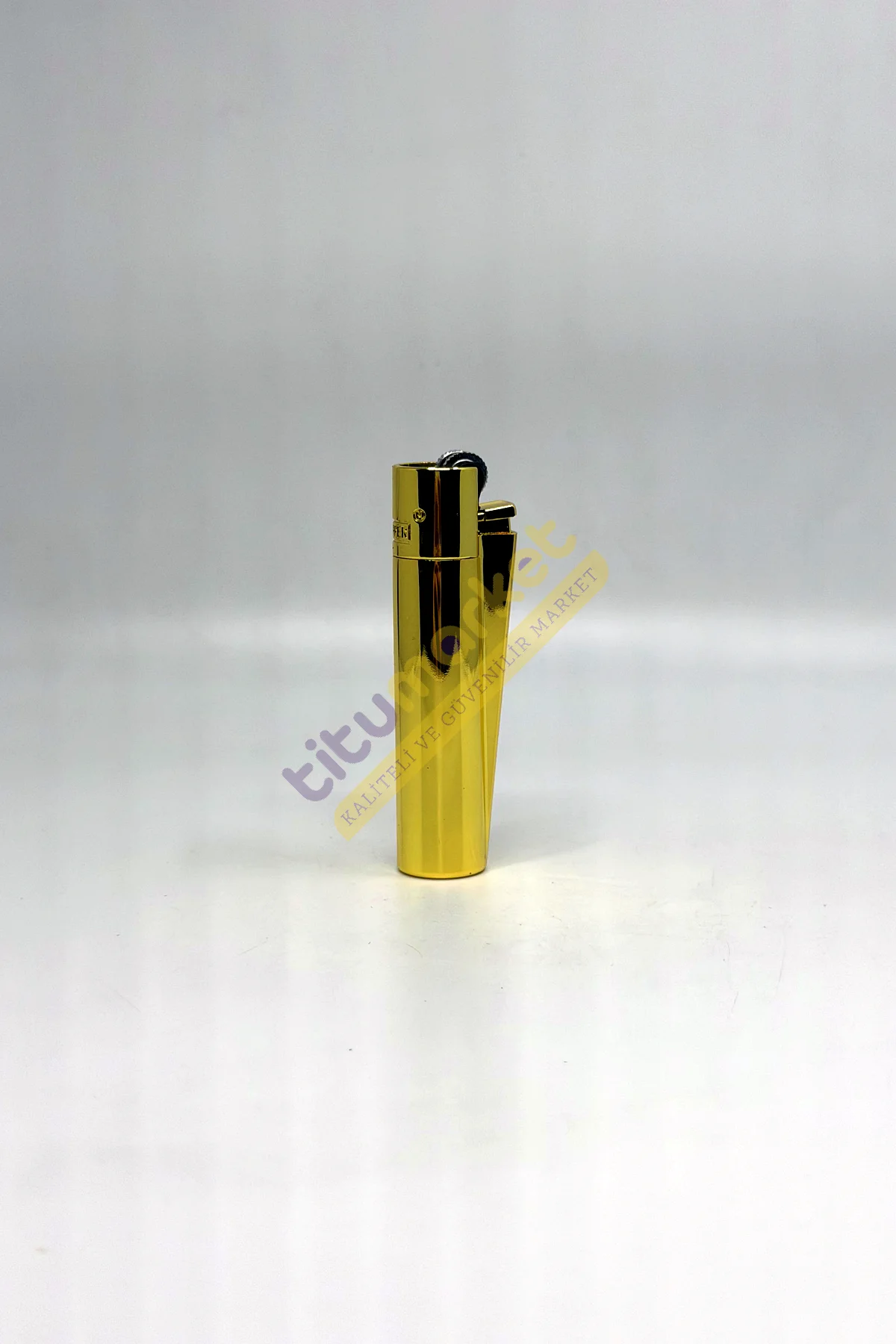 Clipper Kişiye Özel İsimli Kılıflı Gold Çakmak