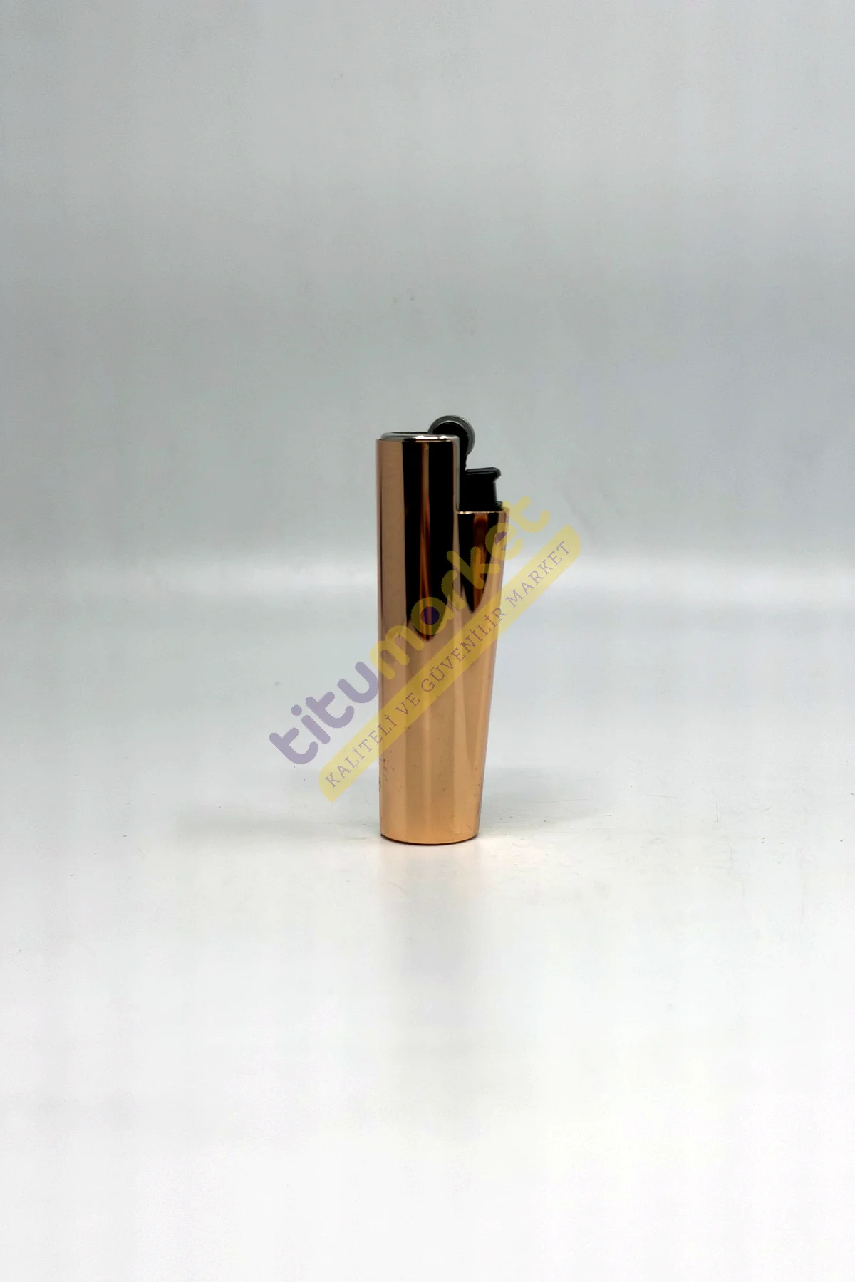 Clipper Kişiye Özel İsimli Kılıflı Rose Gold Çakmak