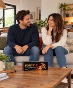 Force-21 kırmızı ginseng kapsül kutusu sehpa üzerinde