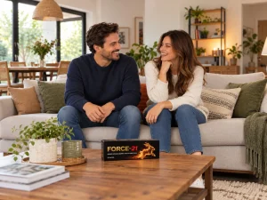Force-21 kırmızı ginseng kapsül kutusu sehpa üzerinde
