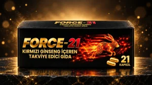 Orijinal Force-21 kapsül kutusu, siyah ve altın ambalaj