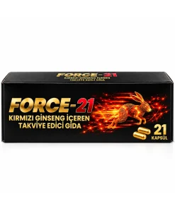 Orijinal Force-21 kırmızı ginseng içeren takviye edici gıda, 21 kapsül kutu ön yüz